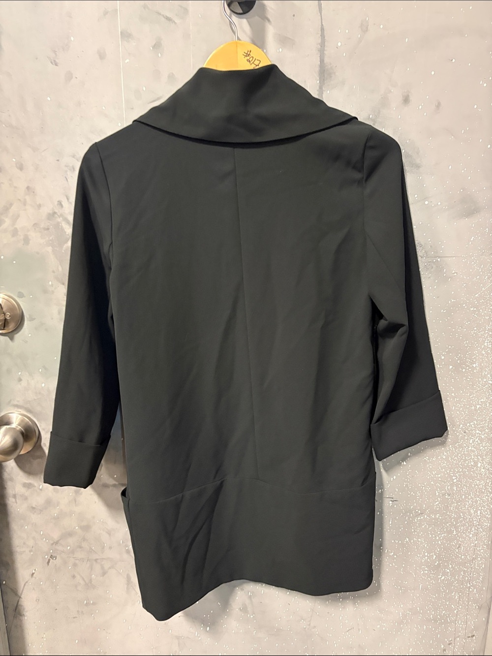 Wilfred Black Open-Front Draped Blazer - Picture 7 of 9